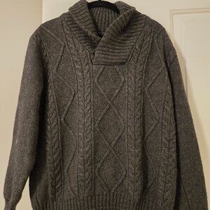 Mens Size Small Kenneth Roberts Platinum Gray Sweater